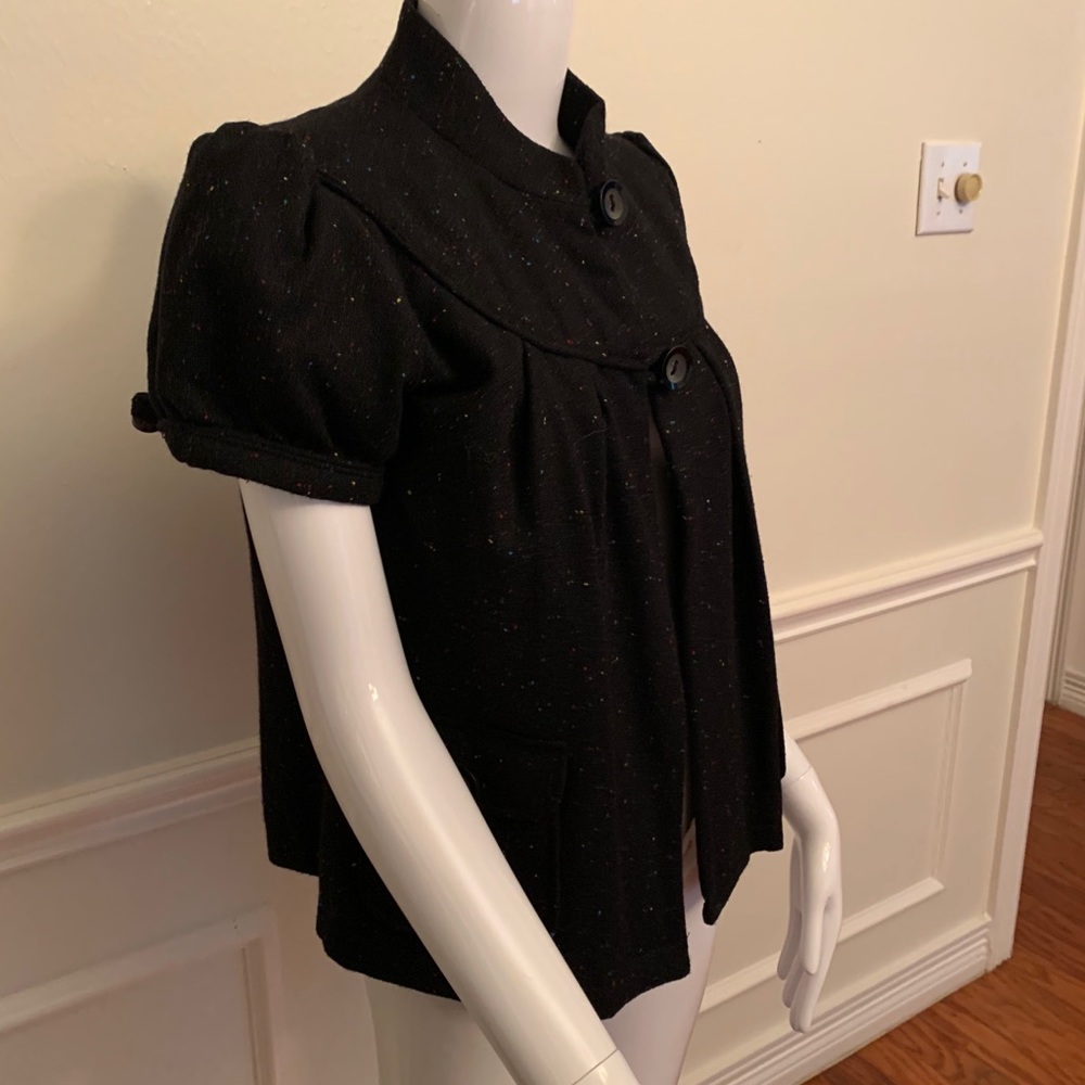 Nick & Mo Speckeld Wool Cape Blazer